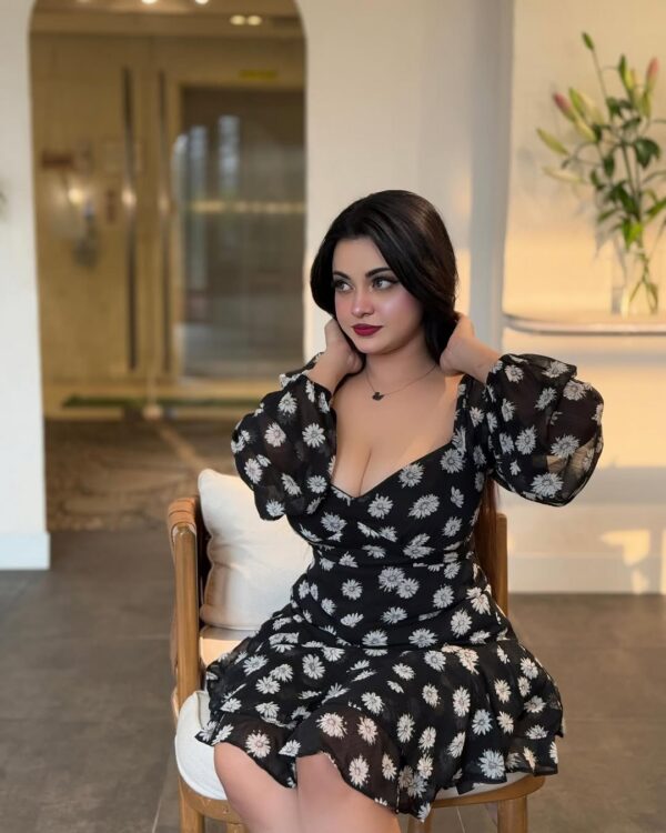 Women's Black Polka Dot Crop Top - White Dots Print - Image 5