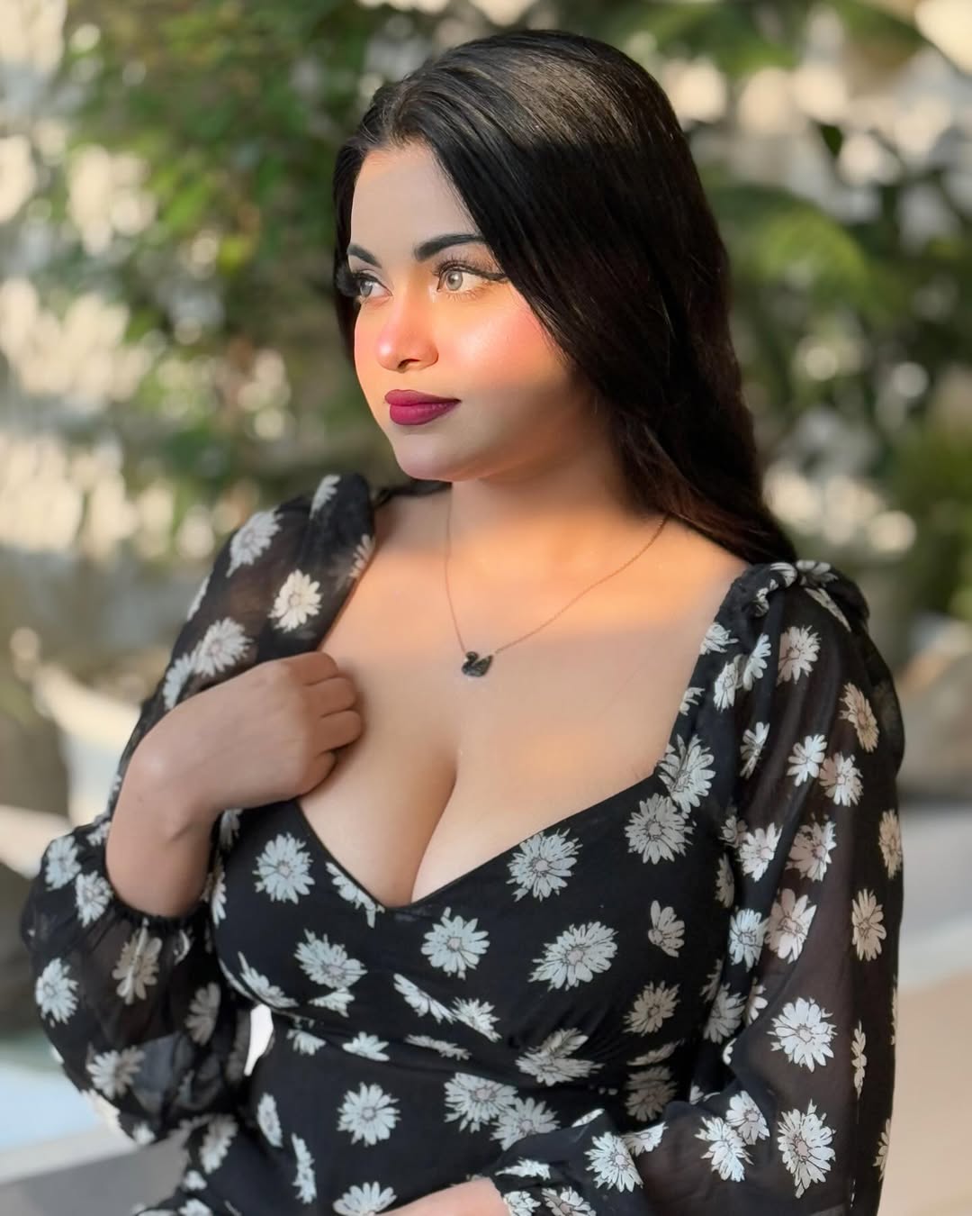 Women's Black Polka Dot Crop Top - White Dots Print - Image 4