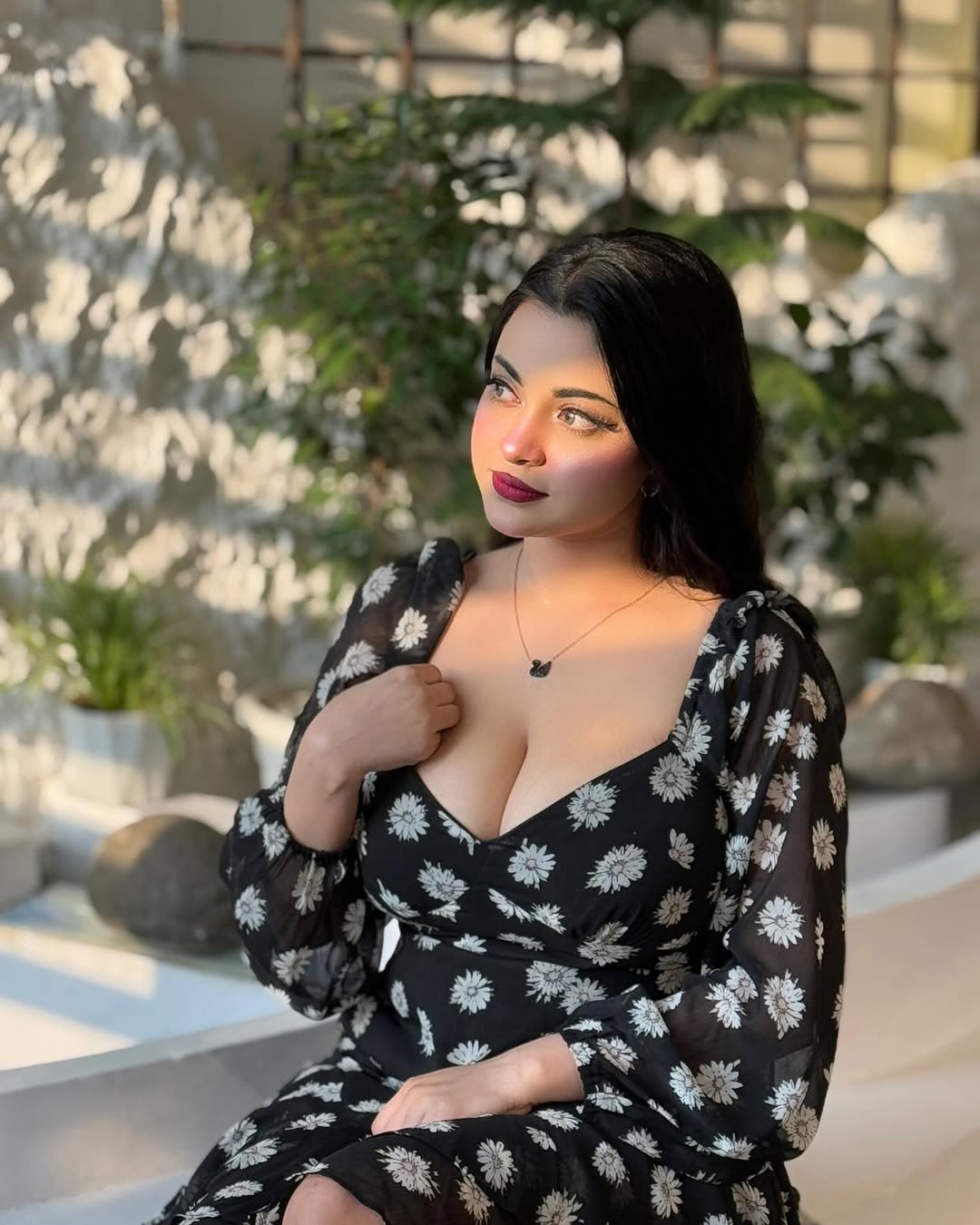 Women's Black Polka Dot Crop Top - White Dots Print - Image 10
