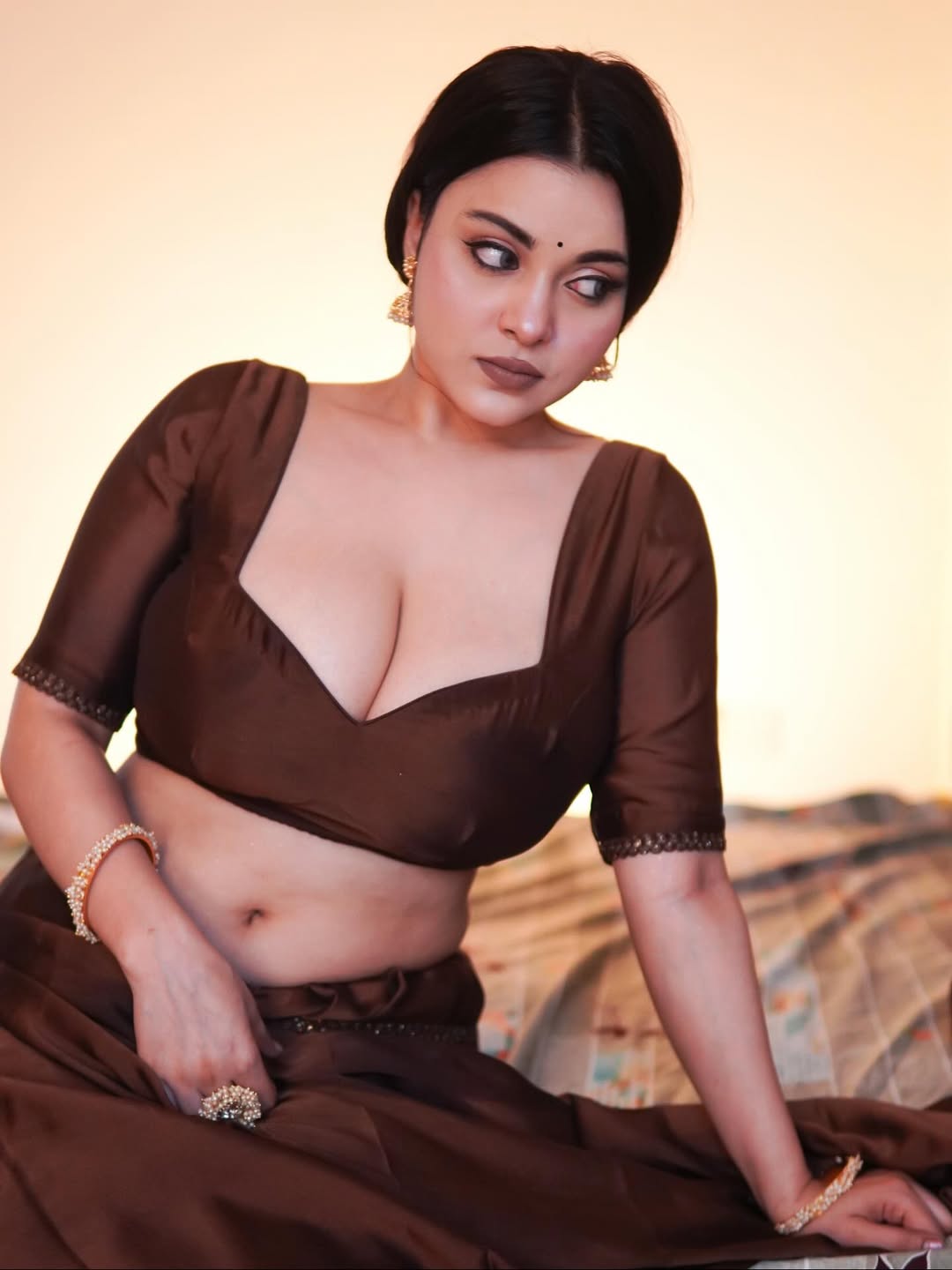 Women's Chocolate Brown Crop Top - Image 7